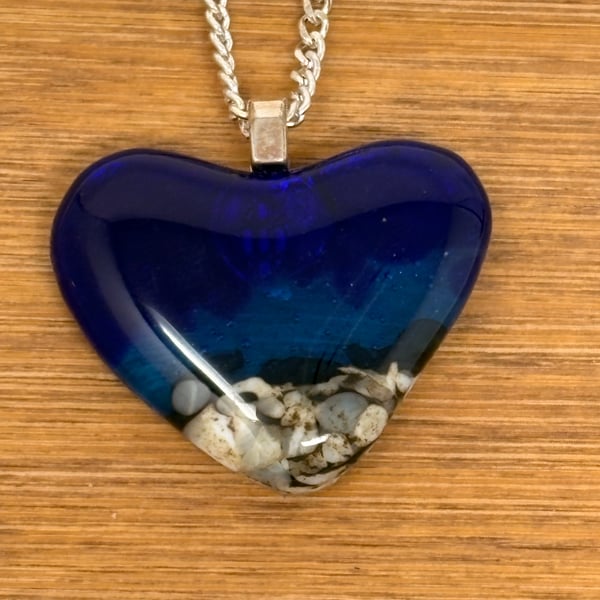 Fused Glass Seascape Pendant