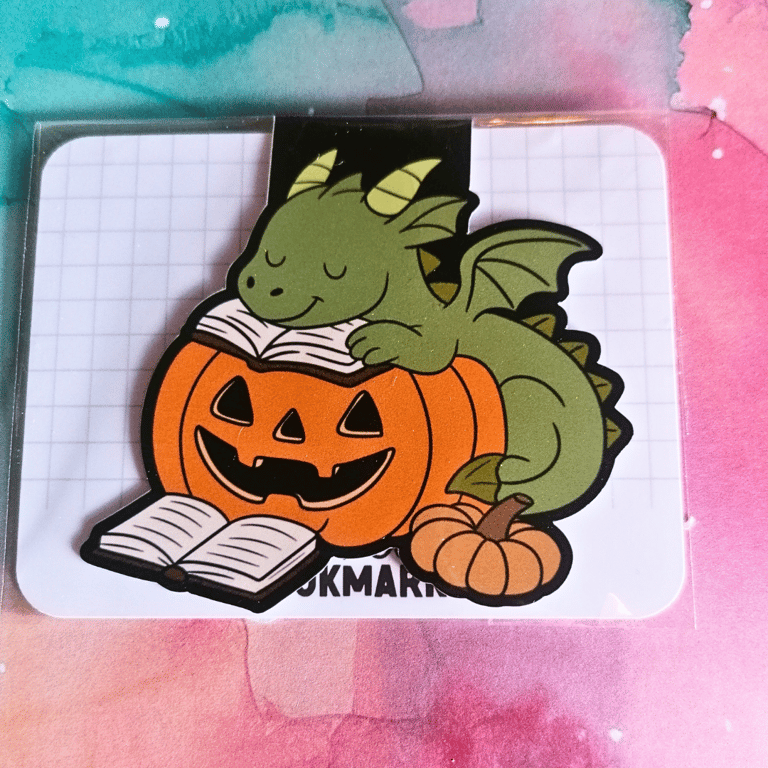 Magnetic Bookmark - The Book Dragon - Autumn 