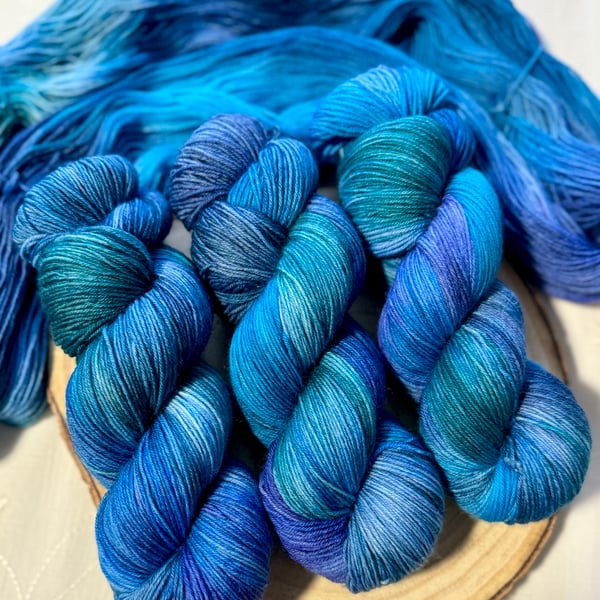 CLEARANCE: Hand Dyed Yarn, 4ply Merino Nylon.