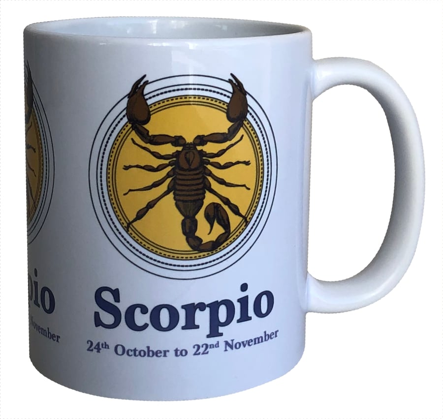 Scorpio -11oz Ceramic Mug - The Scorpion (24th October - 22nd November)
