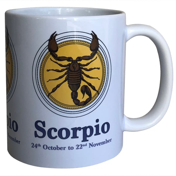 Scorpio -11oz Ceramic Mug - The Scorpion (24th October - 22nd November)