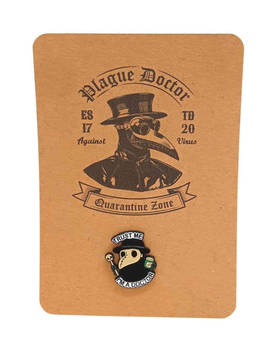 Plague Doctor Enamel pin badge brooch
