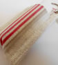 Key ring lip balm holder in striped fabric keyring  - Image 4