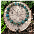 Imperial Jasper Seaside Inspired Handmade Beaded Bracelet