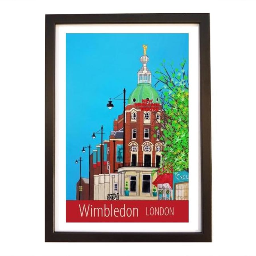 Wimbledon, London travel poster print by Susie West