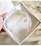 Baby Memorial Round Feather Bauble, Baby Feet Round Glass Christmas Ornament, Re