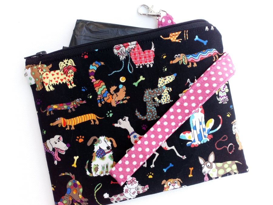 Crazy Dogs Poo Bag Zipped Pouch 49E