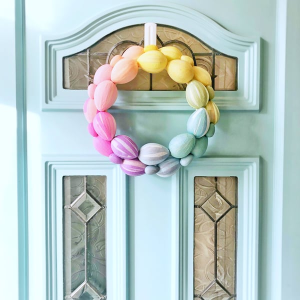 Perfectly Pastel Easter Egg Wreath