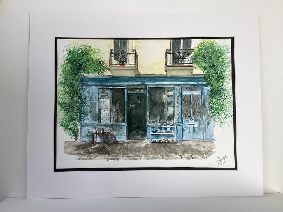 Antique Shop - Original Watercolour Painting