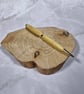 Hand Turned Wooden Twist Pen - Boxwood with Gold Plating - Image 3