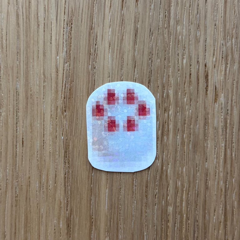 Pixel Strawberry Cake Sticker