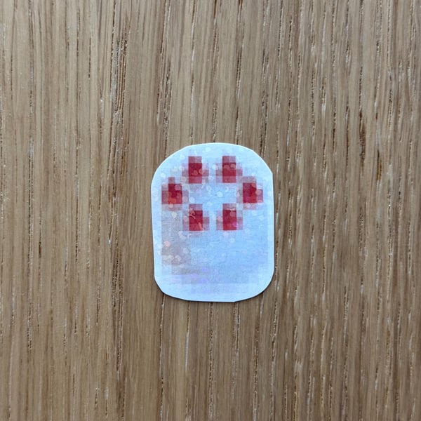 Pixel Strawberry Cake Sticker