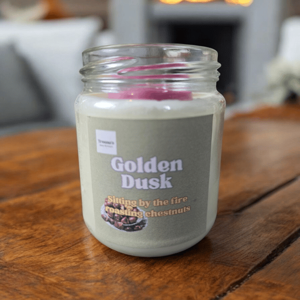 Golden Dusk Flowertop Candle