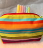 Vibrant stripes - Medium boxy zipper pouch - Image 8