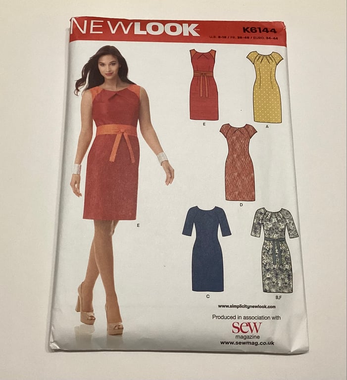 Sewing pattern, uncut, New Look  k6144 dress pattern