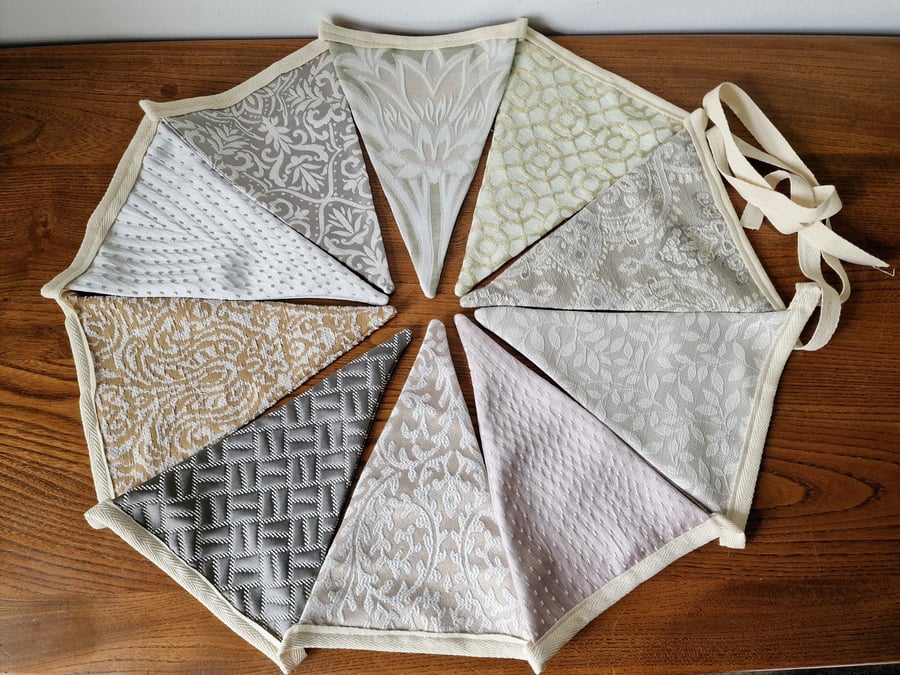 2m-10m handmade fabric bunting banner streamer Shabby Chic bunting