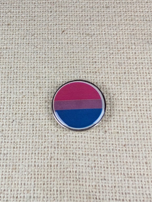 Bisexual Flag pin - Pride Themed Badge - Large Resin Topped Pin Badge