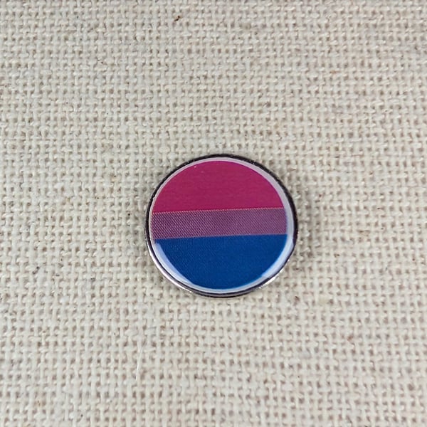 Bisexual Flag pin - Pride Themed Badge - Large Resin Topped Pin Badge