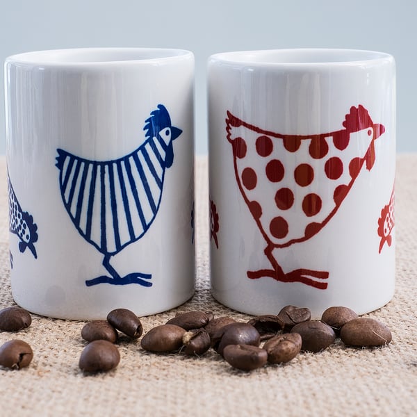 Chickens Hens Espresso Coffee Mug Gifts for coffee lovers addicts         