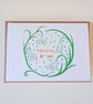 Snowdrops sympathy thinking of  - Eco-Friendly Printed Greeting Card of Papercut - Image 3