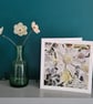 Seashore Sea Holly Large Quality Square Photographic Card Size 6" x 6"