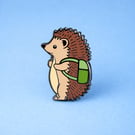 Hedgehog Enamel Pin – British Wildlife Lapel Badge