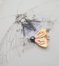 Handmade Brass and Bronze Moth Brooch with Freshwater Pearl - Image 3
