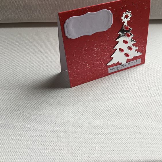 Christmas. Set of 4 Christmas tree or Wedding place card. CC589. 