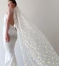 Daisy Wedding Veil, Floral Bridal Veil, Garden Wedding, Custom Wedding Veils