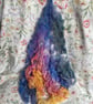 Hand Dyed BFL Fleece for Felting, Spinning & Weaving