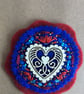 Hand Embroidered Decorative Heart Card - Image 2
