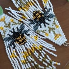 Beaded fringe earrings 