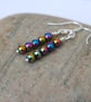 Rainbow Haematite and Sterling Silver Drop Earrings - Image 1