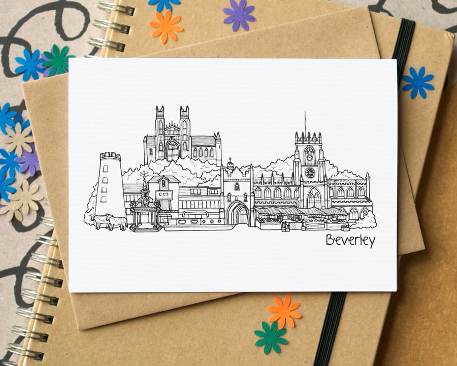 Beverley Skyline Greetings Card