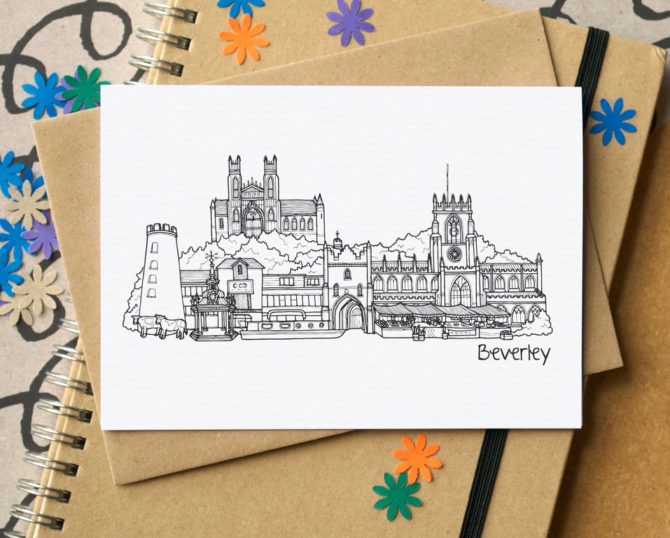 Beverley Skyline Greetings Card