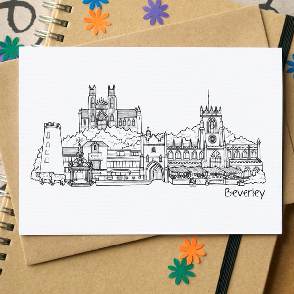 Beverley Skyline Greetings Card