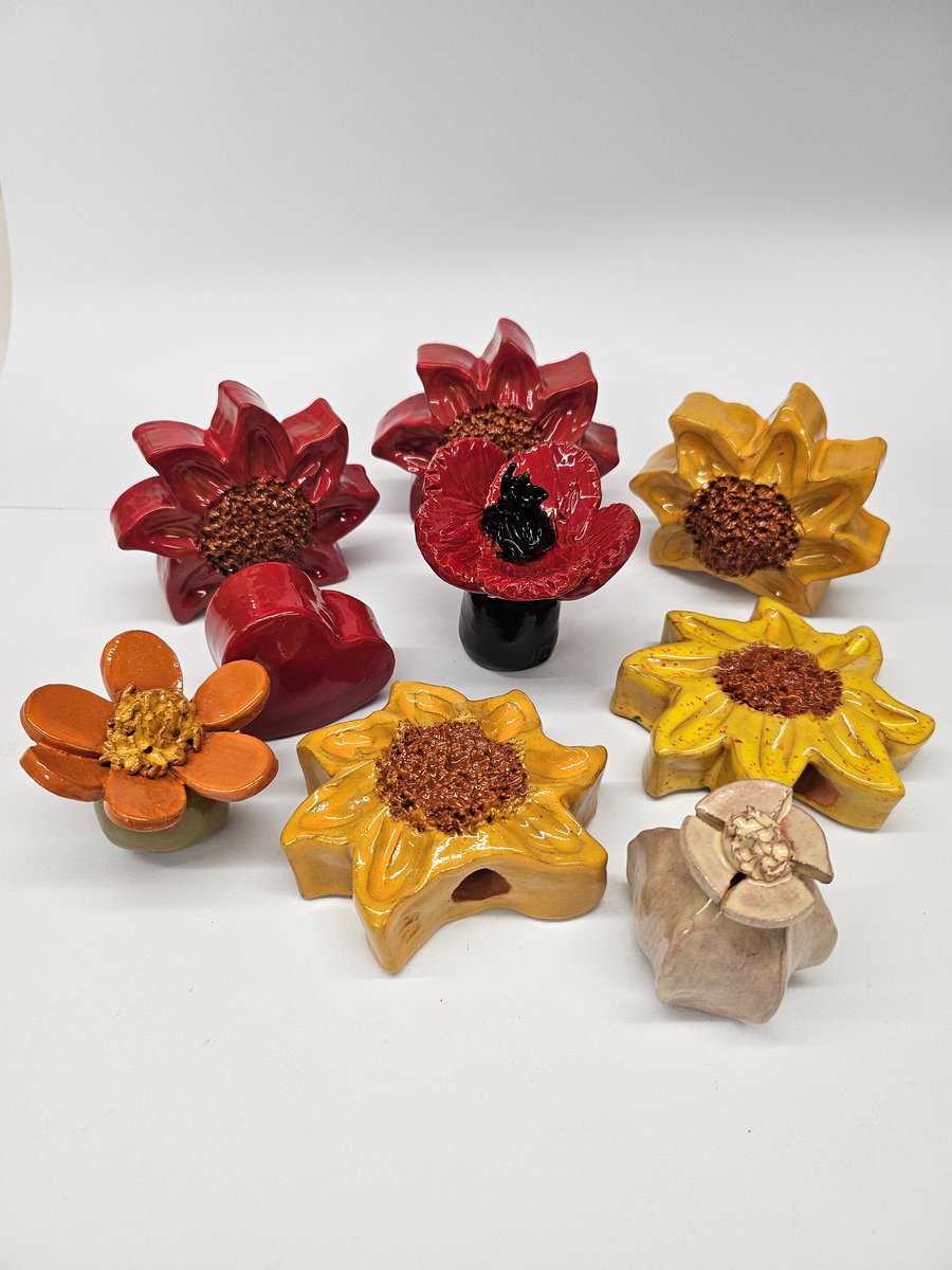 Cane Tops for Your Bamboo Sticks - Flower Collection