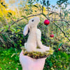 Helene Moon Gazing Needle Felted Hare - wool - countryside gift 