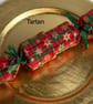 Pick and Mix Christmas Crackers. Reusable. Red, green and gold tartan. - Image 2