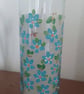 Hand Painted Forget-me-Not Candle