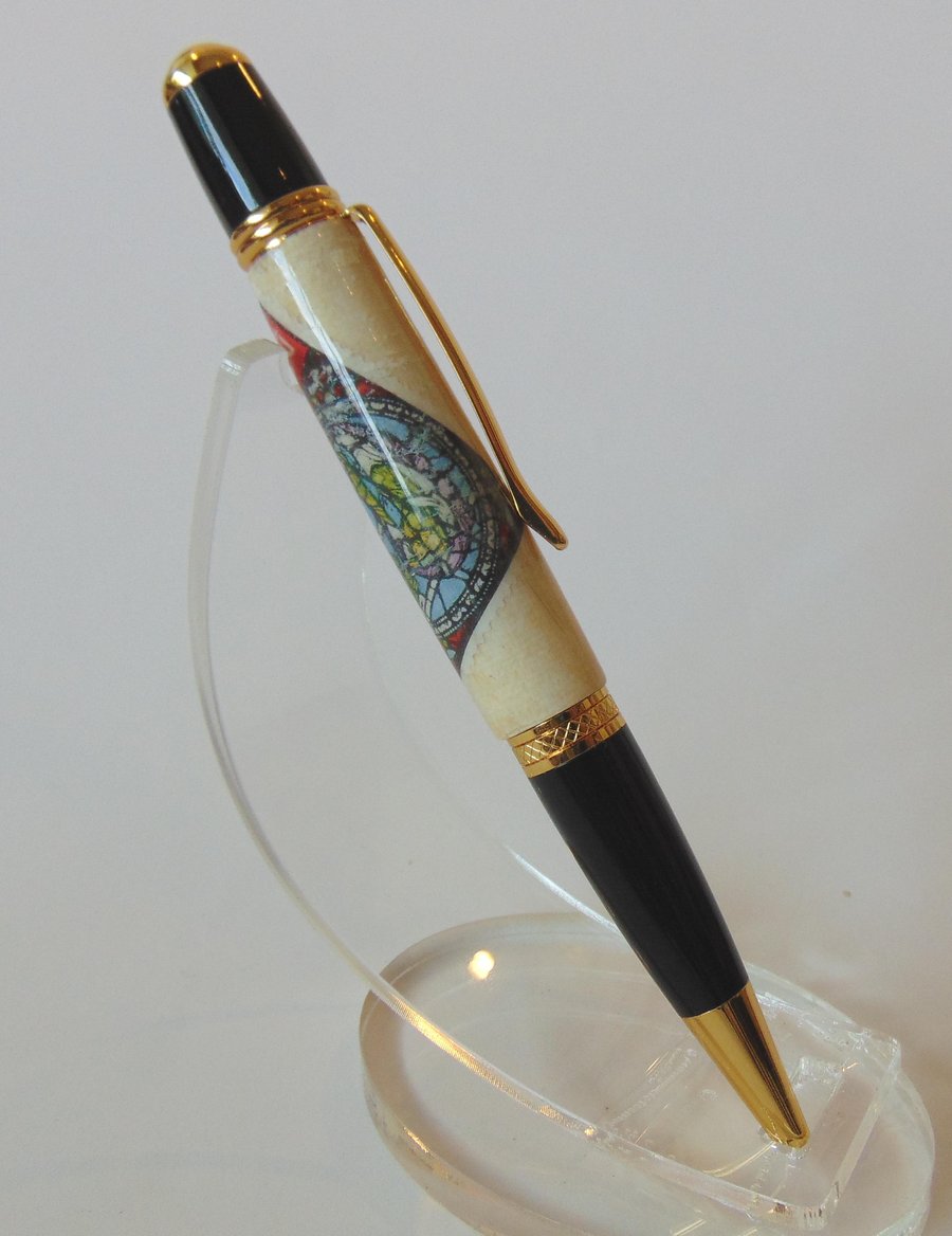 Stained-Glass Postage Stamp Pen (4)