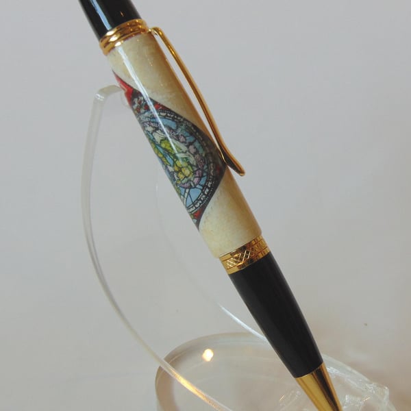 Stained-Glass Postage Stamp Pen (4)