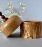 Elegant, hand-turned wooden ring box with mahogany finial.