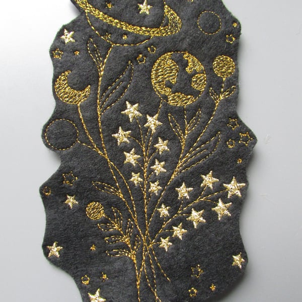 Embroidered Vintage Celestial Planets Applique Patch