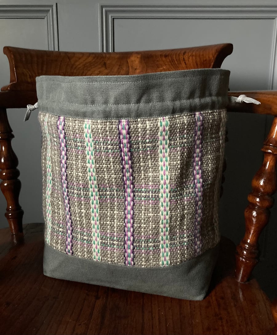 Cariad Bag - Thistle & Green. Handwoven in Wales