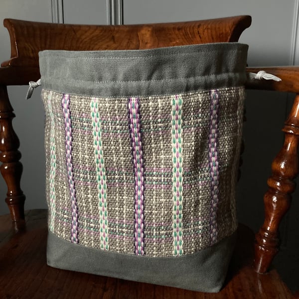 Cariad Bag - Thistle & Green. Handwoven in Wales