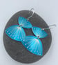 Turquoise aluminium seed head earrings - Image 3