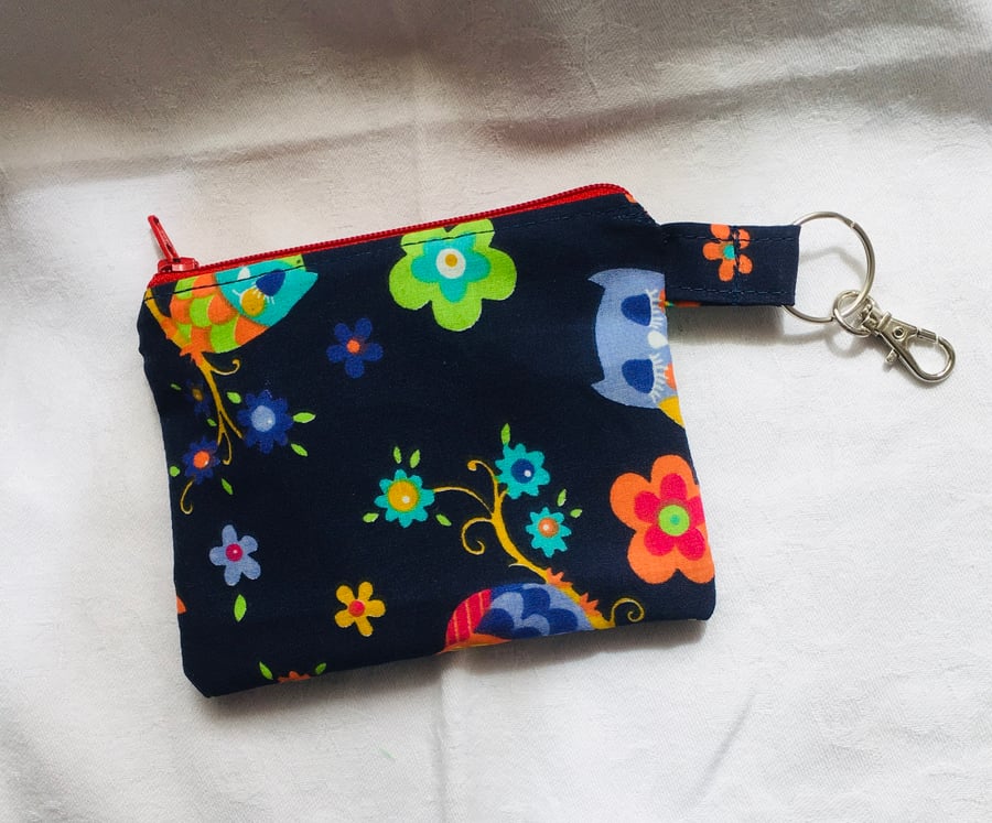 Cute Little Coin or Card Purse, Key Clip Purse, Great Gift Idea.