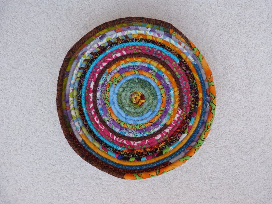 Fabric Coil Basket in Multicolours.