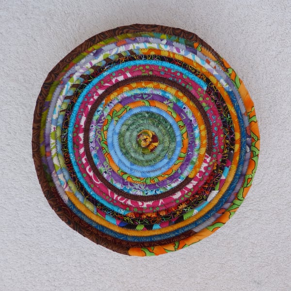 Fabric Coil Basket in Multicolours.